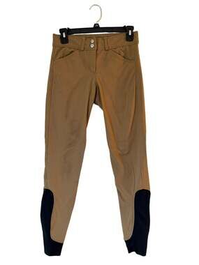 Dover Saddlery Tan Stretchy Knee Patch Riding Breeches Item No. 351239